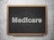 Health concept: Medicare on chalkboard background
