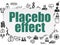 Health concept: Placebo Effect on Torn Paper background