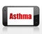 Health concept: Smartphone with Asthma on display