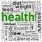 Health concept in tag cloud