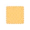 Health cracker. Isolated cookie: square. Icon for design product shop, poster