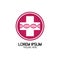 Health Cross DNA logo icon design template