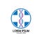 Health Cross DNA logo icon design template