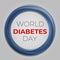 Health diabetes day concept background, cartoon style