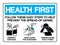 Health First Follow These Easy Steps To Help Prevent The Spread Of Germs Symbol Sign, Vector Illustration, Isolate On White