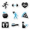 Health and fitness icons set