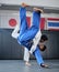 Health, fitness and motivation, men in karate fight for a winner in a dojo. Martial arts, a learning exercise to