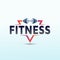 Health-focused personal training Fitness logo design. Dumbbell icon Vector logo design template