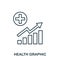 Health Increase Graphic icon. Mobile apps, printing and more usage. Simple element sing. Monochrome Health Increase Graphic icon i