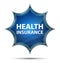 Health Insurance magical glassy sunburst blue button