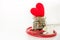 Health  insurance and Medical Healthcare heart disease concept ,  red heart shape with stethoscope , financail healthcare