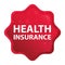 Health Insurance misty rose red starburst sticker button