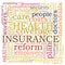 Health insurance word cloud