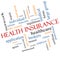 Health Insurance Word Cloud Concept Angled