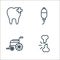 health line icons. linear set. quality vector line set such as human bones, wheelchair, intravenous