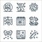 health line icons. linear set. quality vector line set such as injection, electrocardiogram, pills, dumbbell, calendar, blood bag