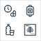 health line icons. linear set. quality vector line set such as x ray, water, blood bag