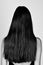 Health long hair concept. Hair treatment. Woman hair back.