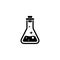 Health Magic Mana Potion, Elixir Bottle. Flat Vector Icon illustration. Simple black symbol on white background. Health Magic Mana