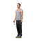 Health, man and resistance band to workout in studio, gym and weight training for strong muscles. Sports person