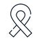 Health medical awareness ribbon line icon