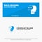 Health, Mental, Medical, Mind SOlid Icon Website Banner and Business Logo Template