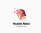 health mind logo creative element smart brain face psychology design concept