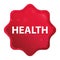 Health misty rose red starburst sticker button