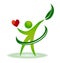 Health nature heart care logo