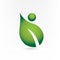 Health nature leaf people icon logo vector design