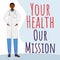 Health our mission social media post mockup