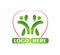 Health people leaf logo design.Care, Athletic, balance, active people logo.