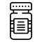 Health pills jar icon outline vector. Medicine pill