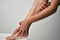 health problems treatment feet injury massage close-up