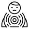 Health psychology icon outline vector. Panic attack