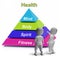 Health Pyramid Shows Fitness Strength And Wellbeing