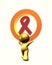 Health ribbon icon symbol
