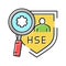 health safety environment color icon vector illustration