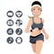 Health sport young woman running with smart watch device