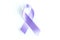 Health symbol lavender ribbon on white background