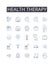 Health therapy line icons collection. Alternative medicine, Complementary medicine, Natural healing, Wellness treatment