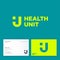 Health Unit logo. H and U letters. H, U monogram with illusion.