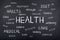 Health Word Cloud Background Design