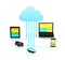 Healthcare cloud computing technology concept