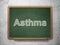 Healthcare concept: Asthma on chalkboard background