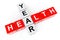 Healthcare concept. Cubes with health year sign