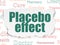 Healthcare concept: Placebo Effect on Torn Paper background