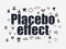 Healthcare concept: Placebo Effect on wall background