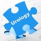 Healthcare concept: Urology on puzzle background