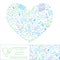 Healthcare doodles shaped in heart. Vector template